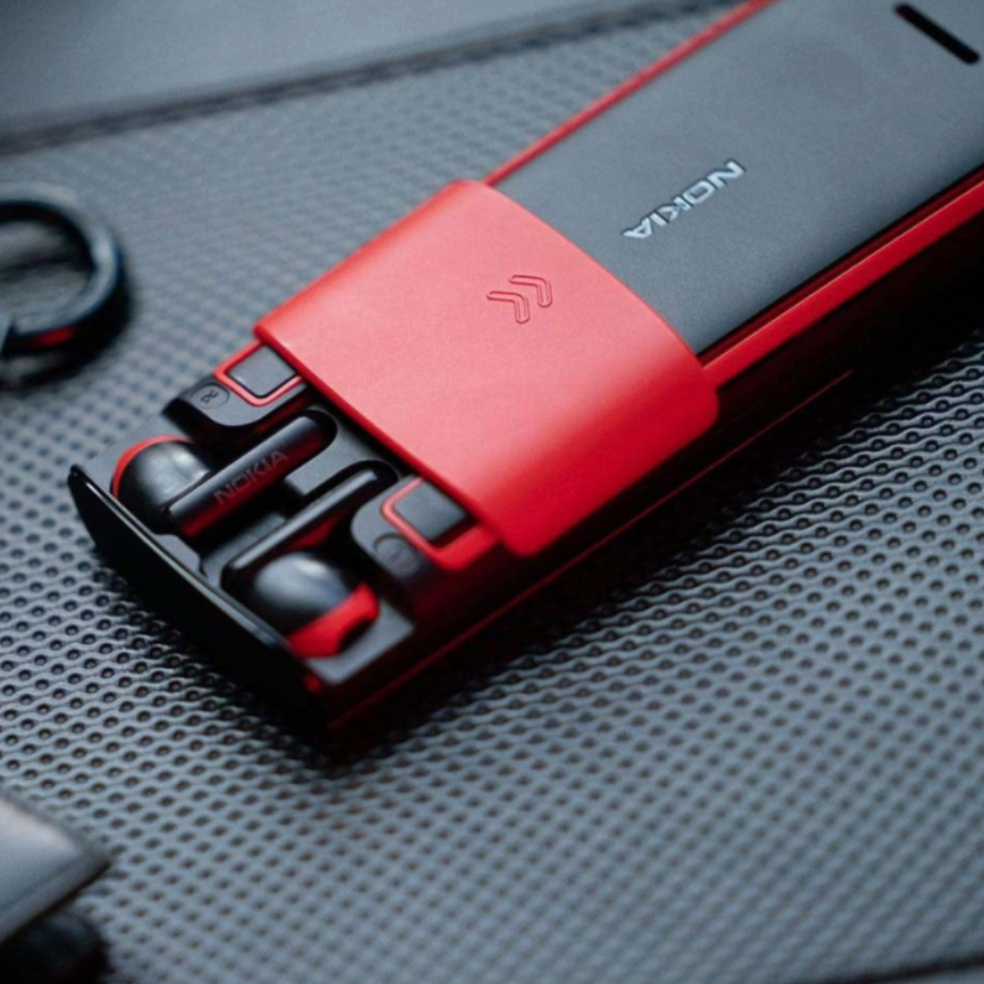 Nokia original 2 en 1 - Teléfono futurista con auriculares integrados