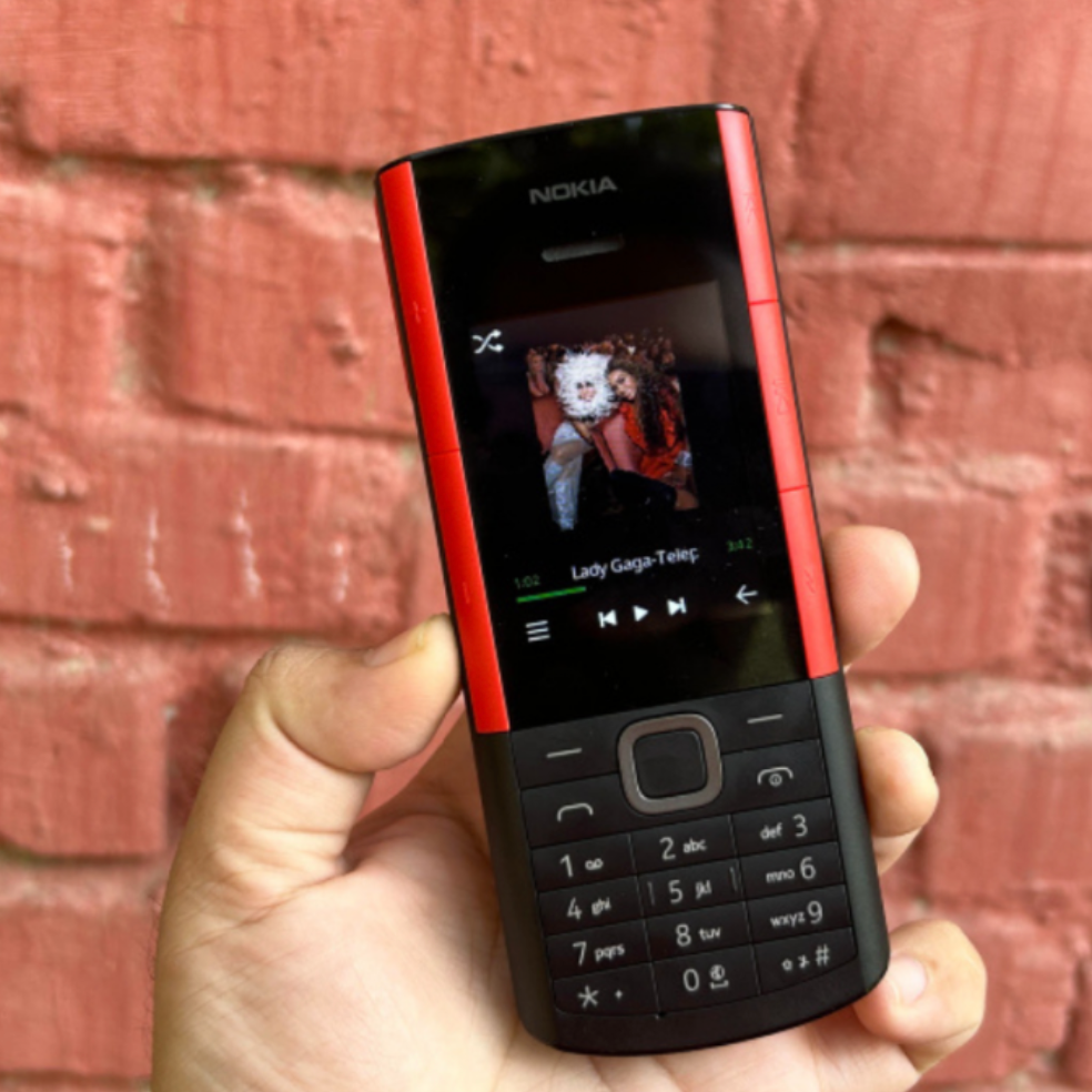 Nokia original 2 en 1 - Teléfono futurista con auriculares integrados